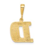 14k Textured Initial D Charm - Image 3