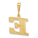 14k Textured Initial E Charm - Image 3
