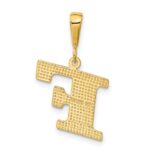 14k Textured Initial F Charm - Image 3