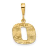 14k Textured Initial O Charm - Image 3