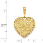 14k Reversible I LOVE YOU Heart Pendant - Image 3