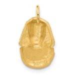 14k Satin Diamond-cut King Tut Charm - Image 3