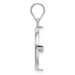 Wideband Distinguished Coin Jewelry 14k White Gold Polished and Diamond-cut 16.5mm Prong Coin Bezel Pendant - Image 2