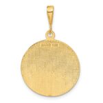 14K Polished and Satin Angel Round Pendant - Image 3