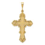 14k Fleur De Lis Cross Pendant