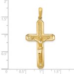 14k Polished Crucifix Pendant - Image 3