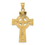 14k Two-tone INRI Celtic Crucifix Pendant - Image 4