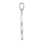 14k White Gold Polished Trinity Knot Pendant - Image 2