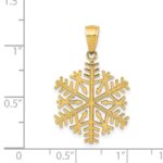 14k Polished Snowflake Pendant - Image 5