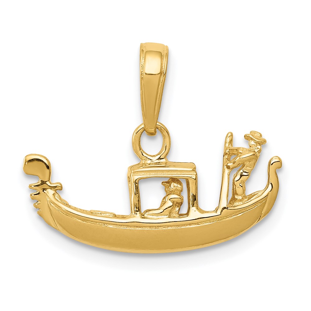 C2233.jpg 14K Solid Polished 3-D Gondola Pendant - Image 1