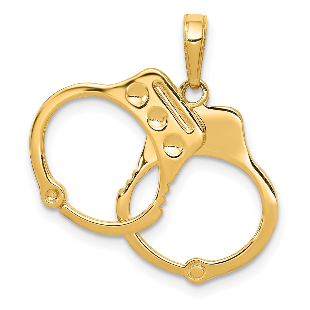 C2255.jpg 14K 2-Piece Handcuffs Charm - Image 1