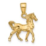 14k Solid Polished 3-D Horse Charm - Image 3