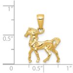 14k Solid Polished 3-D Horse Charm - Image 4