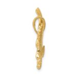 14k Solid Polished Eagle Pendant - Image 2