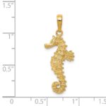 14k Polished Open-Backed Seahorse Pendant - Image 3