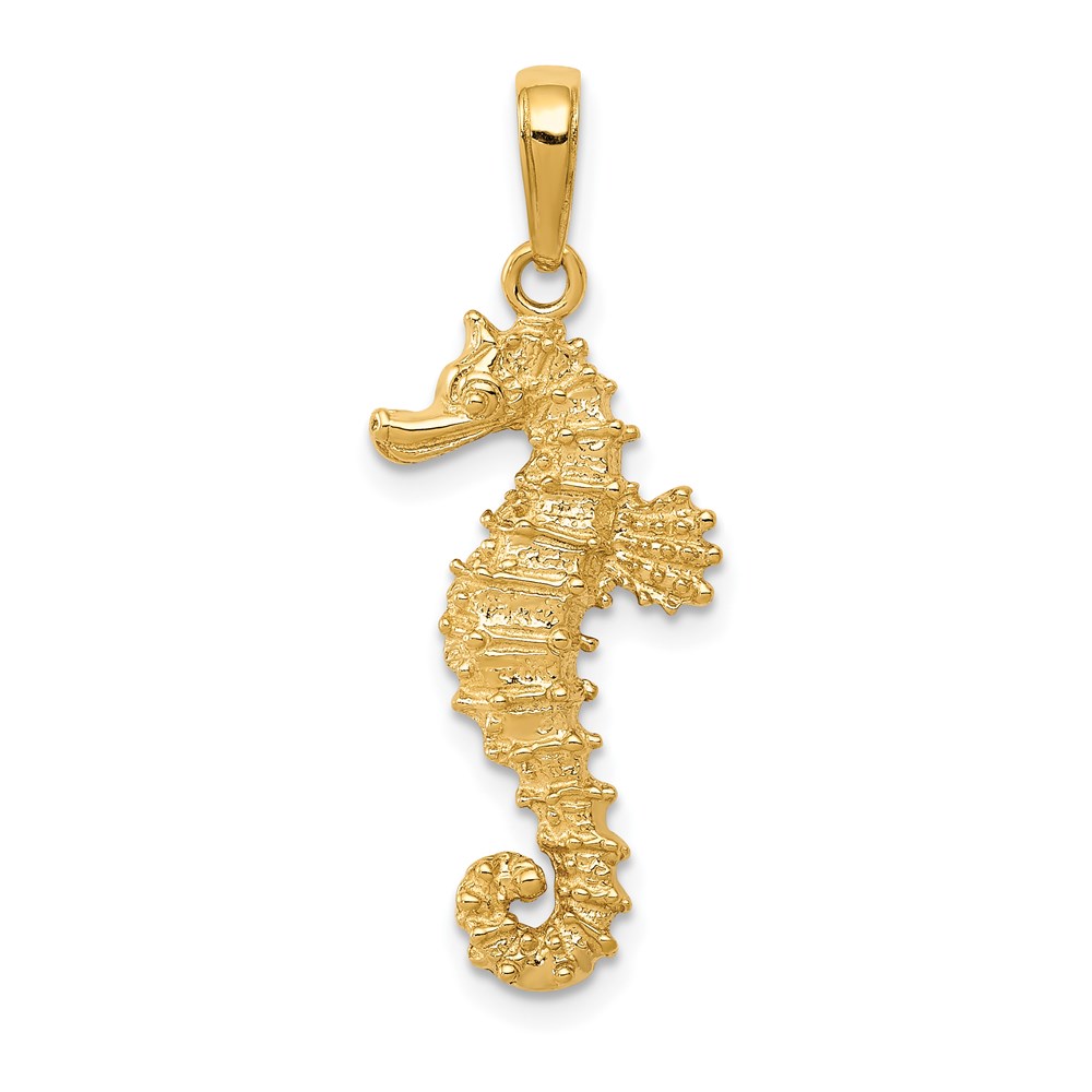 C2532.jpg 14k Polished Open-Backed Seahorse Pendant - Image 1