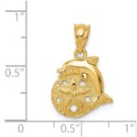 14k Dolphin and Sanddollar Charm - Image 4