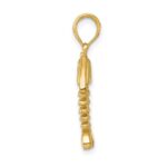 14K Polished 3-D Fish Bone Pendant - Image 2
