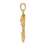 14k Polished Open-Backed Bass Fish Pendant - Image 2