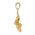 14k Polished Open-Backed Snook Redfish Pendant - Image 2