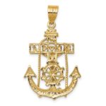 14k Mariners Cross Pendant - Image 4
