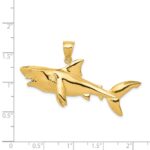 14K Large Polished 3-D Shark Pendant - Image 4