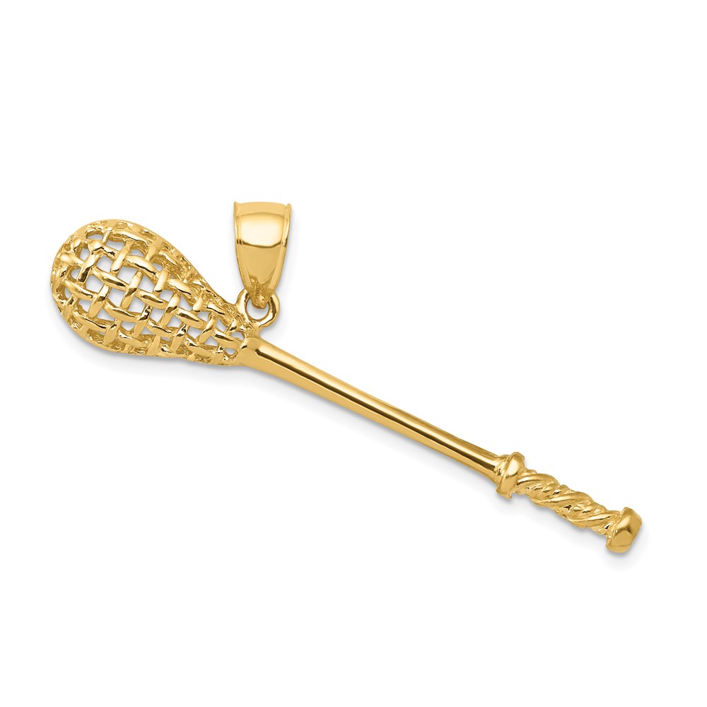C2629.jpg 14K Solid Polished 3-D Lacrosse Stick Pendant - Image 1