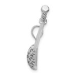 14K White Gold 3-D Lacrosse Stick Charm - Image 2