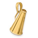 14k Polished 3-D Small Megaphone Pendant - Image 4