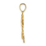 14k Solid Polished Weightlifter Pendant - Image 2