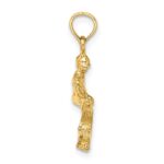 14K Solid Polished 3-D Skateboarder Charm - Image 2