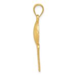 14K Satin Diamond-Cut Basketball and Net Pendant - Image 2