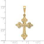 14k Fleur de Lis Cross Pendant - Image 4