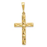 14k Design on Both Sides Reversible Latin Cross Pendant - Image 3