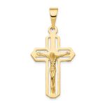 14k Polished Cut-out Crucifix Pendant
