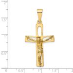 14k Polished Crucifix Pendant - Image 3