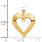 14K Polished Heart Pendant - Image 4