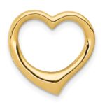 14K Polished Floating Heart Chain Slide
