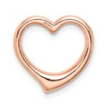 14K Rose Polished Floating Heart Chain Slide - Image 4