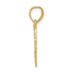 14K Polished Floral Border Heart Pendant - Image 2