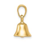 14k 3-D Moveable Bell Pendant - Image 2