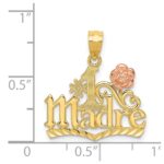 14k Yellow and Rose Gold #1 MADRE Pendant - Image 4