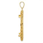 Wideband Distinguished Coin Jewelry 14k Diamond-cut with Rope 32.7mm Prong Coin Bezel Pendant - Image 2