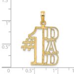 14k #1 DAD Cut-out Charm - Image 4