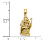 14k 3-D Moveable Handle Slot Machine Pendant - Image 4