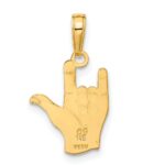 14k I Love You Hand/ Sign Language Pendant - Image 3