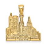 14k Cut-out New York Skyline with Taxi Charm