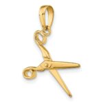 14k 3-D Moveable Scissors Pendant - Image 5