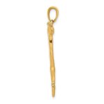 14k Unisex Ballet Dancer Pendant - Image 2