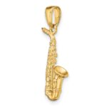 14k 3-D Saxophone Pendant - Image 5